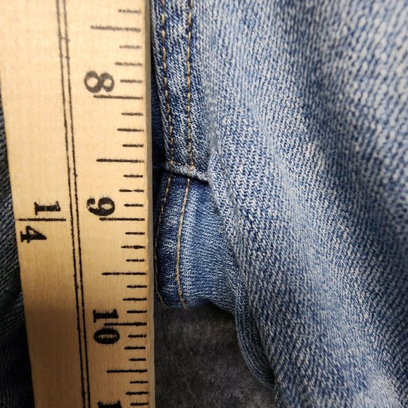 Maurices Distressed Patched Ankle Jeans Womens Size 9/10 Regular Blue Stretch - Picture 10 of 12